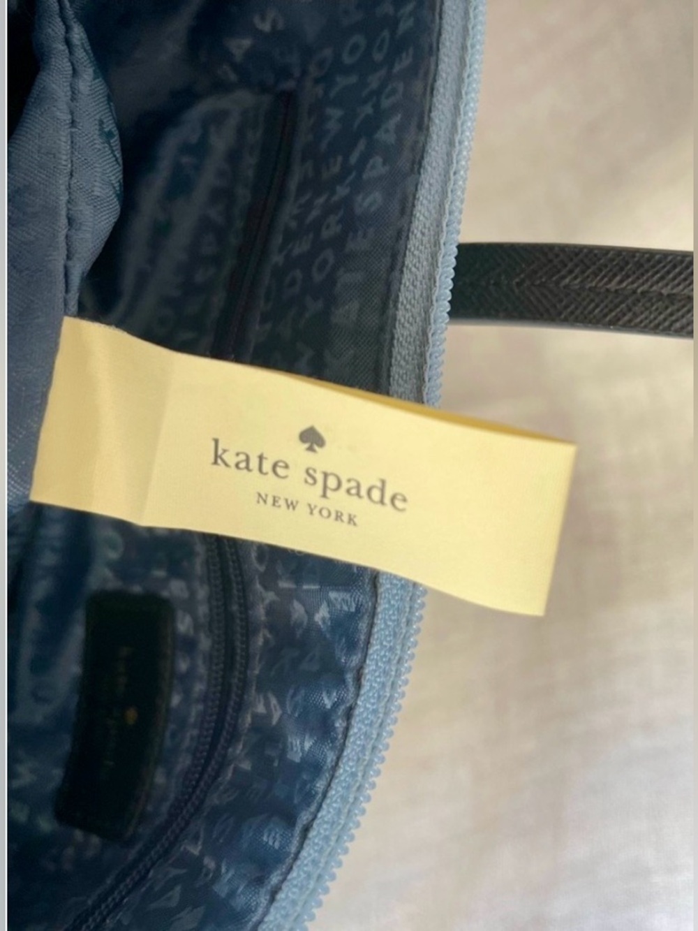 Kate Spade Jerelyn Tote Lakesedge Blue Glitter Bow Bag NWOT - Picture 6 of 8